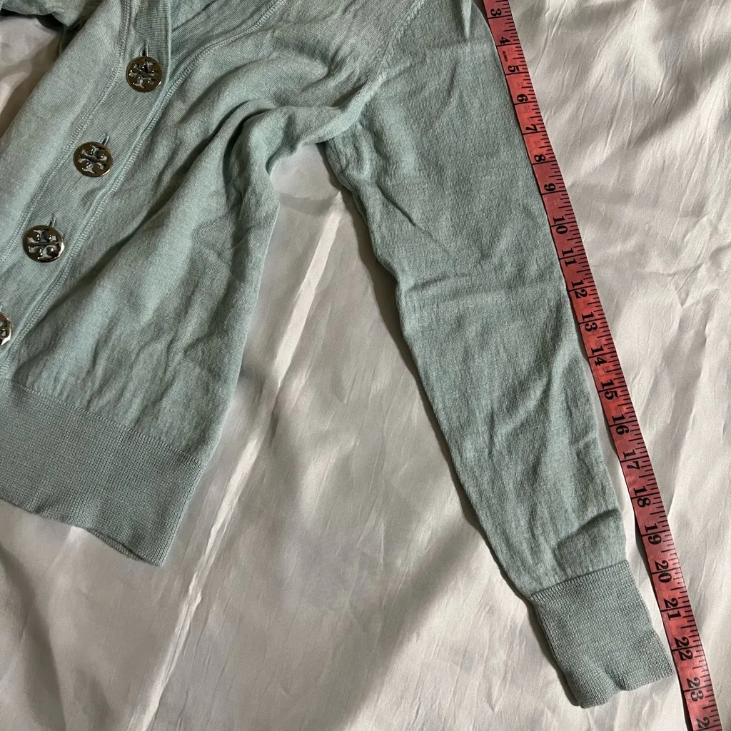 Tory Burch Light Blue Cardigan Sweater - Image 8
