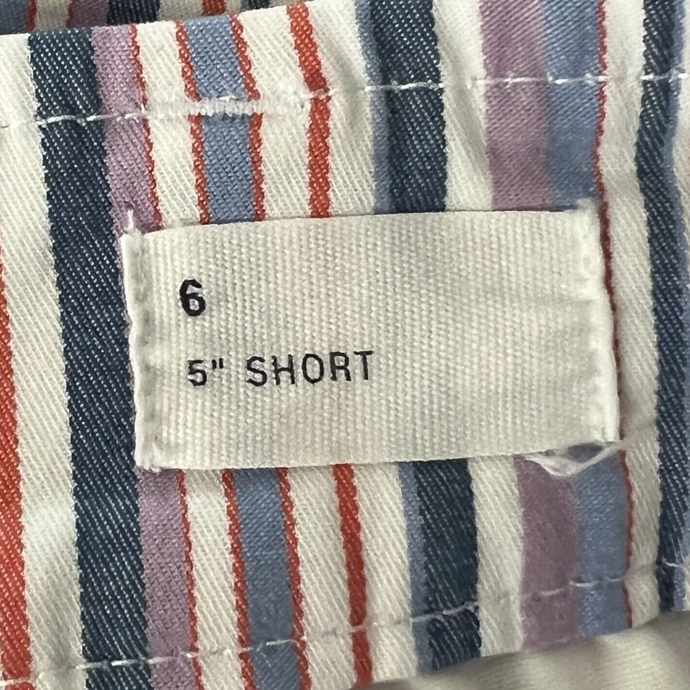 Gap Shorts Womens 6 Multicolored Rainbow Striped 5” Short Casual Summer Colorful - Image 4