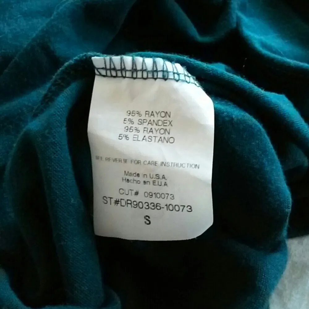 Lush Women's Long Sleeve Knit Teal Green Dress - Image 5