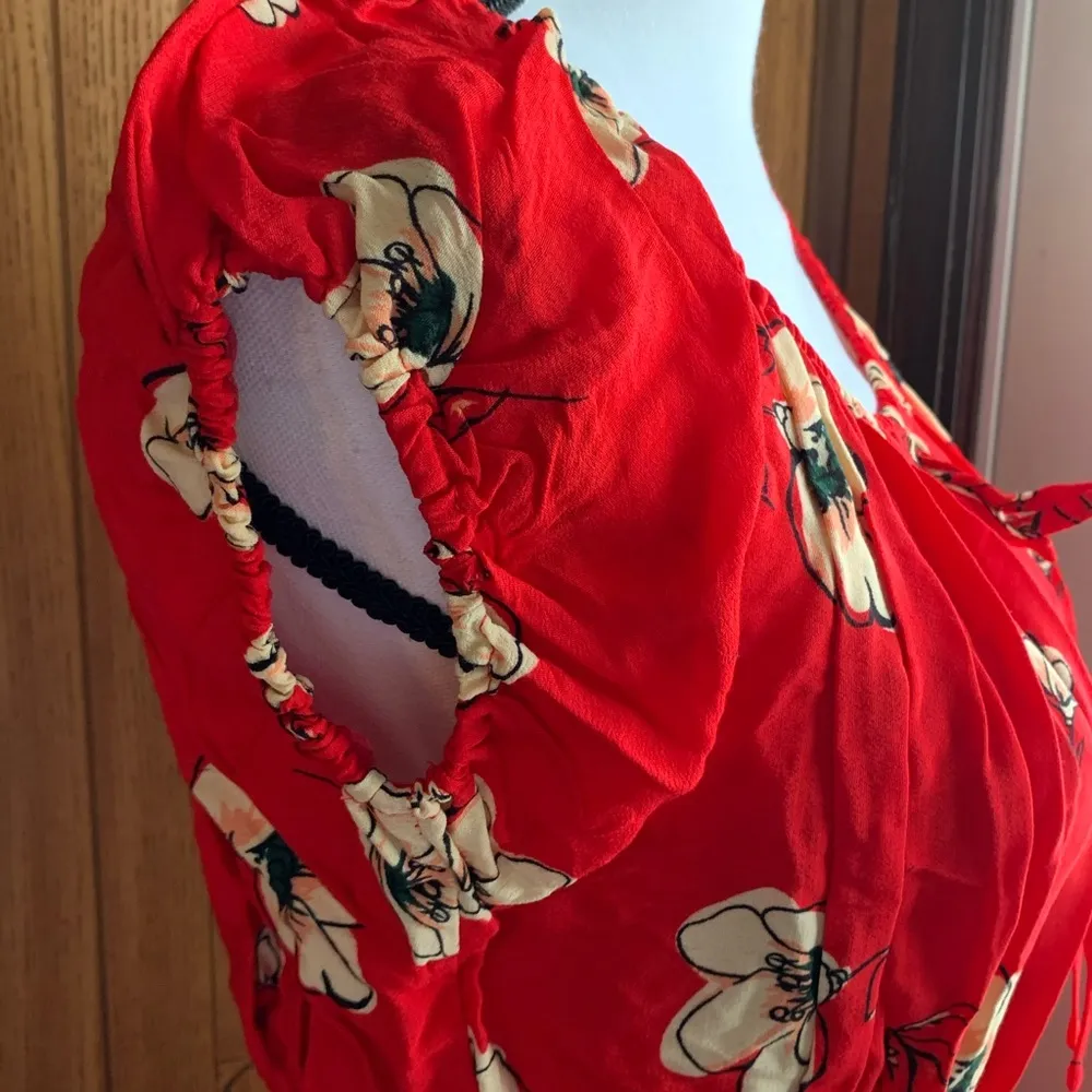 Forever 21 Red Floral Dress - Image 7