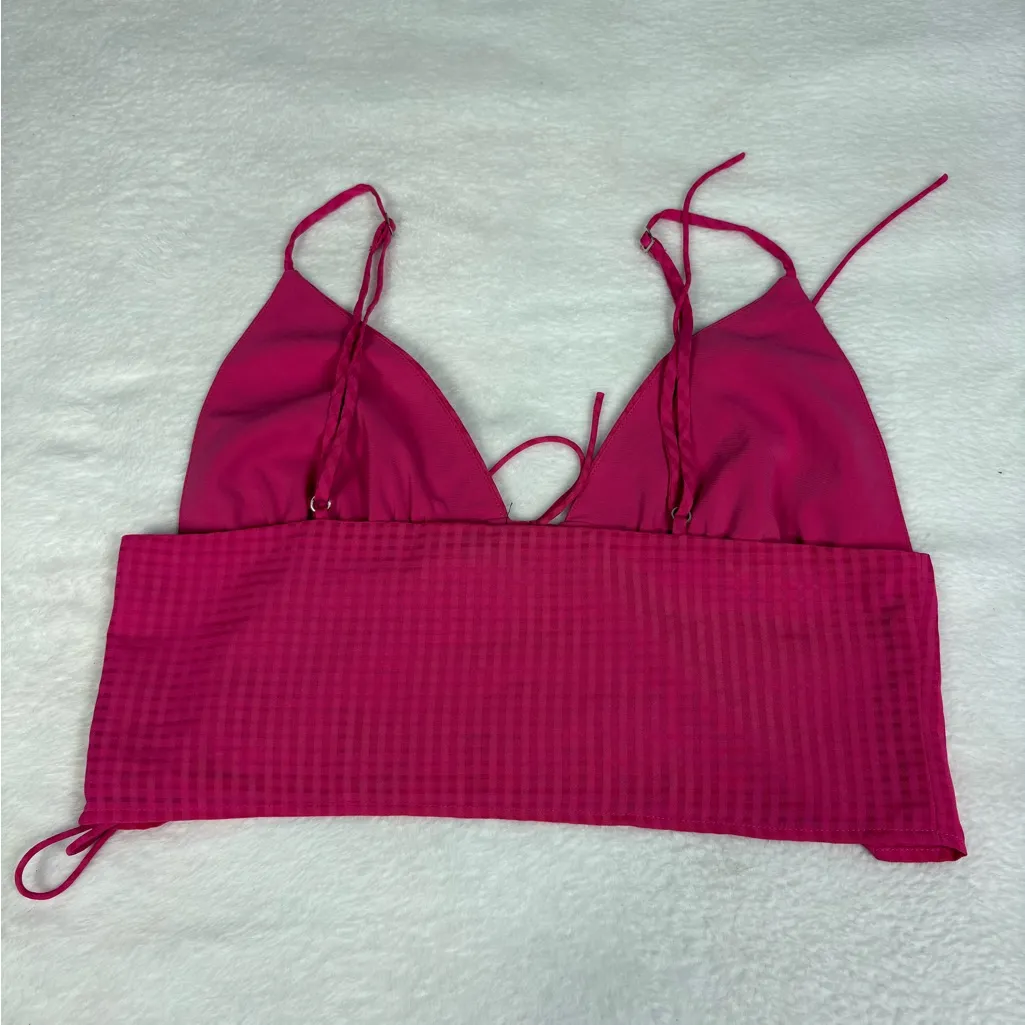 NBD Fuchsia Lace-Up Bralette - Image 7