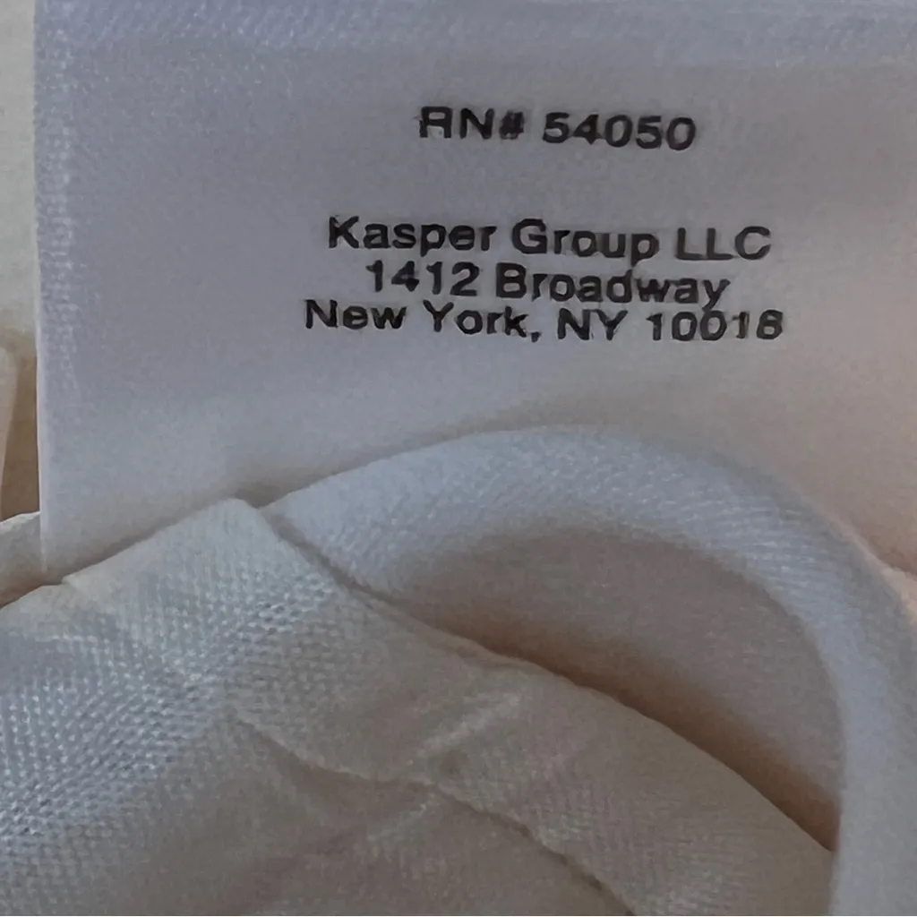 Anne Klein Size 14 Cream Color Dress Pants w/Mock Back Pockets No Front Pockets - Image 9