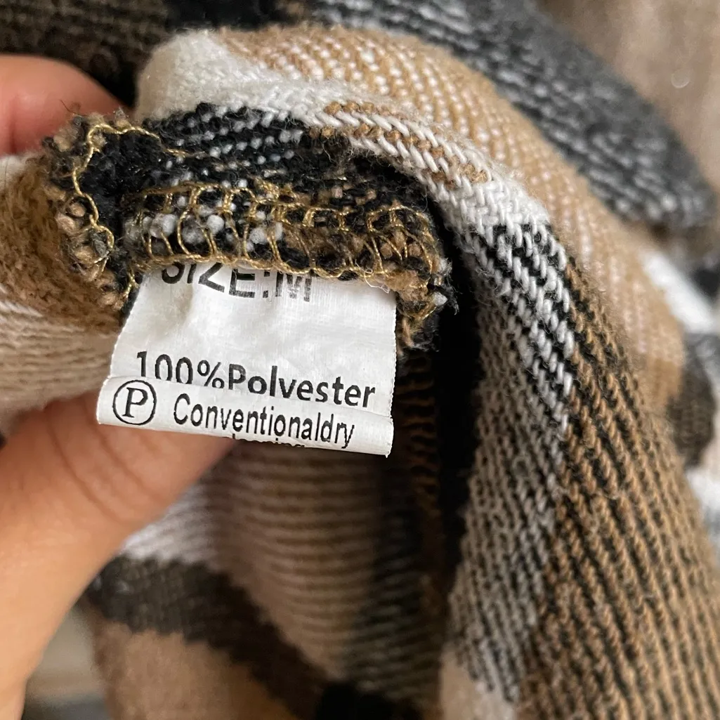 Plaid Boho, Preppy Fleece Flannel Jacket - Image 4