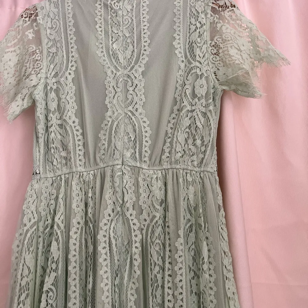 Green Flutter Sleeve Sundress for Wedding Guest - Image 7