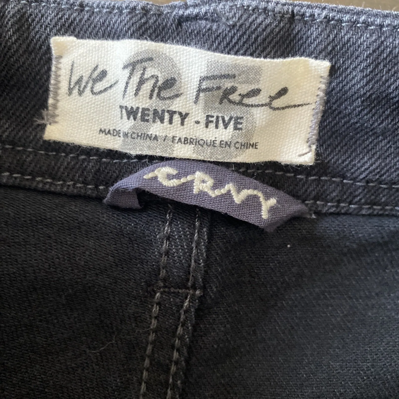 We The Free 25 Curvy Black High Rise Cut‎ Off Denim Shorts Festival - Image 6