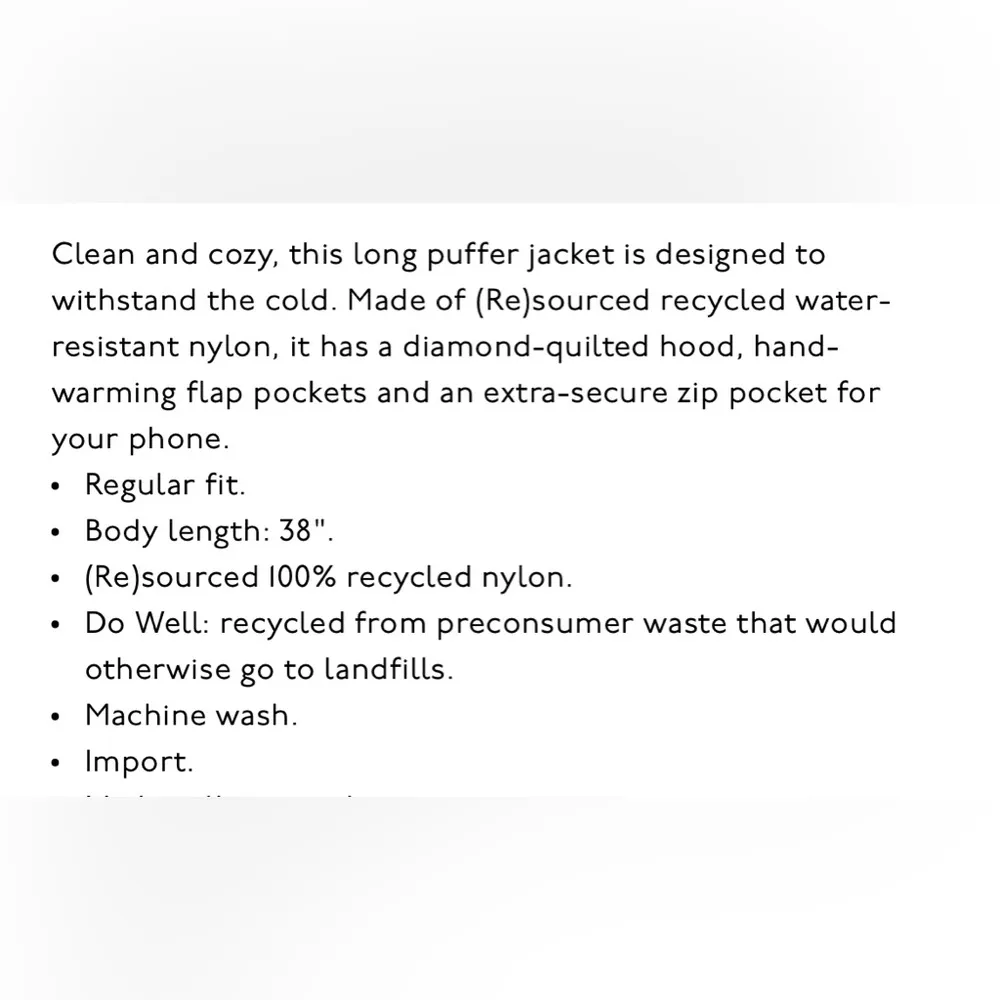 Black Surrey Hooded Puffer Long Winter Coat Classic Cozy Warm womens S - Image 15