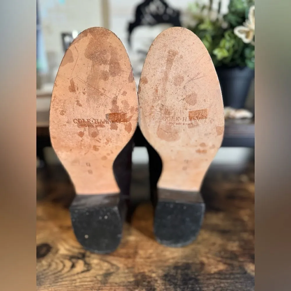 Cole Haan  Brown Leather Tassel Loafers Size‎ 9 Dress Shoes - Image 7