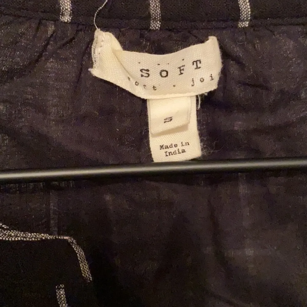 Soft Joie black white windowpane plaid cotton tunic shirt dress, size small - Image 8