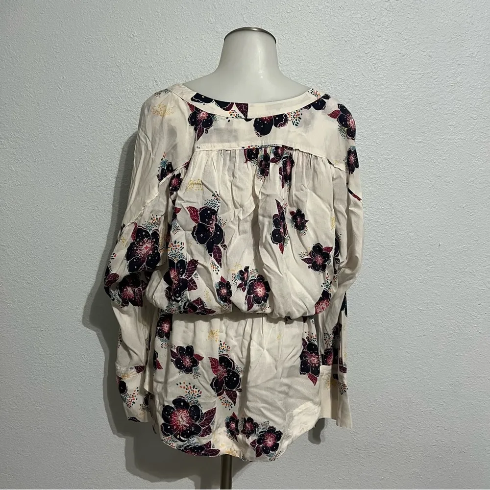 Free People Tuscan Dreams Tunic Top Dress Floral Print Size XS - Image 3