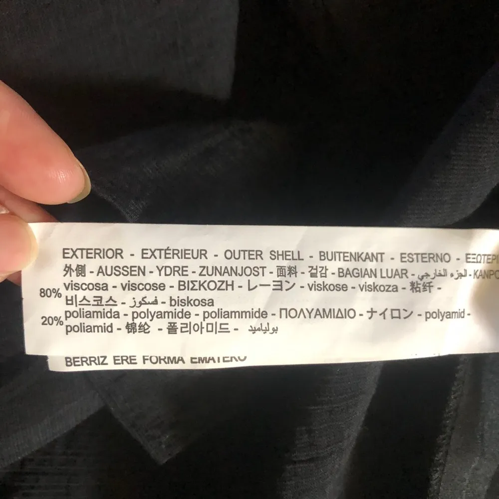 Black V-neck Front Tie Ruffle Long Sleeve Women’s Mini Dress Size Large NWT - Image 10