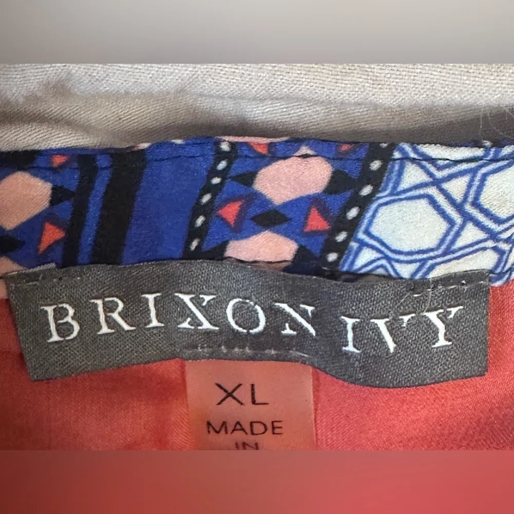 Brixon Ivy  Sheer Colorful Sleeveless Blouse shirt; tank; size XL - Image 3