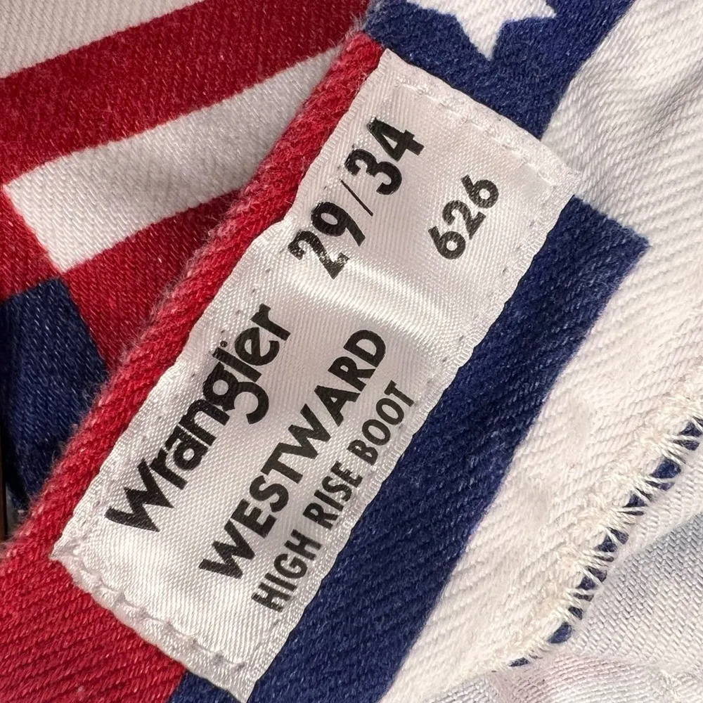 Wrangler‎ Star Stripe Patriotic Westward 626 Boot Cut Denim Jeans - Image 6