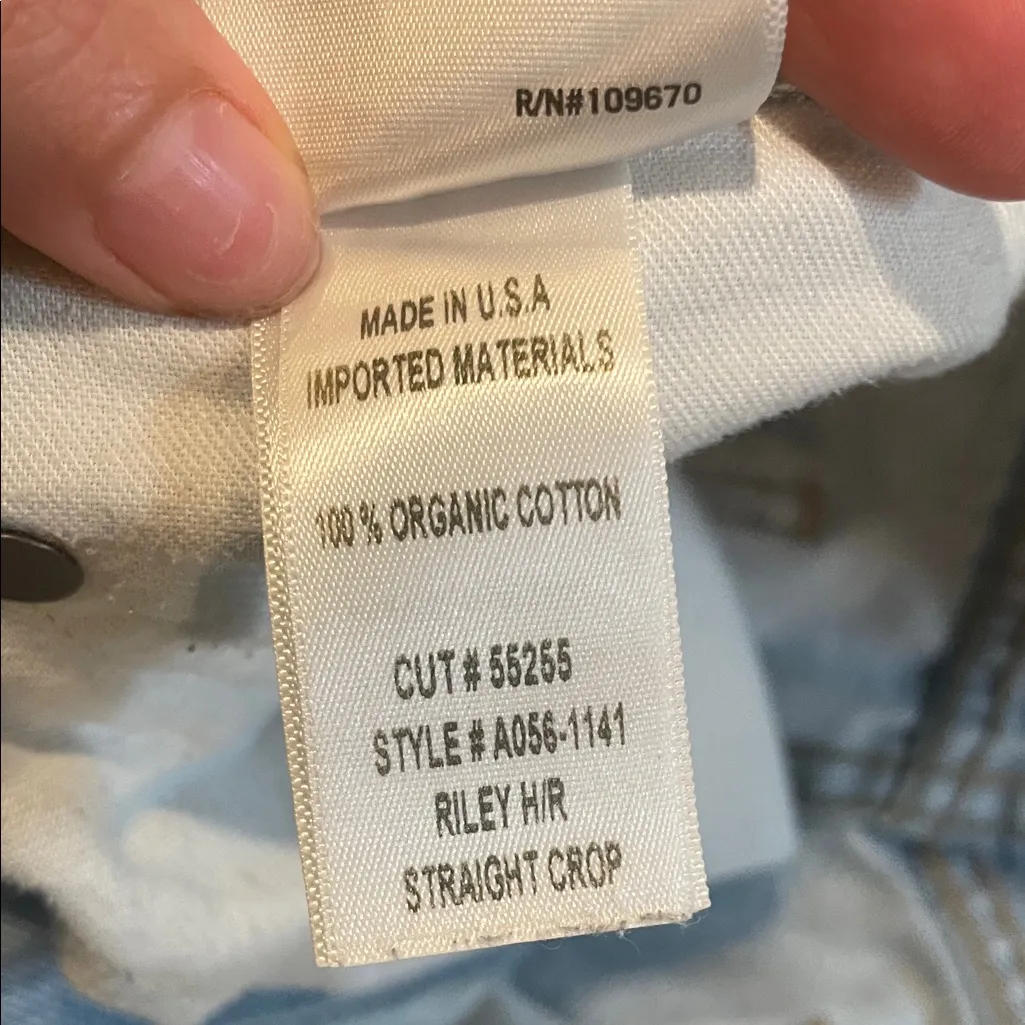 Women’s Agolde Riley High Rise Straight Crop Jeans in Clear Skies - Image 8