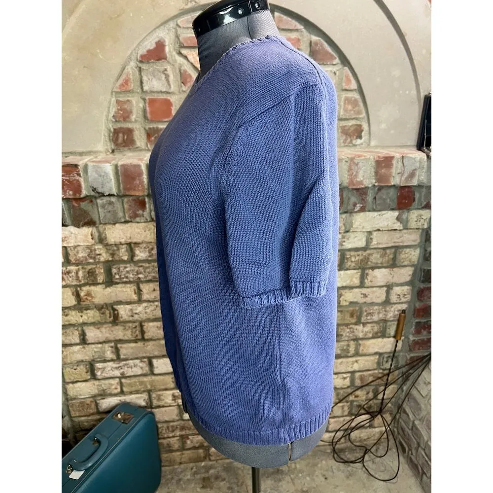 sweater short sleeve blue Size L - Image 4