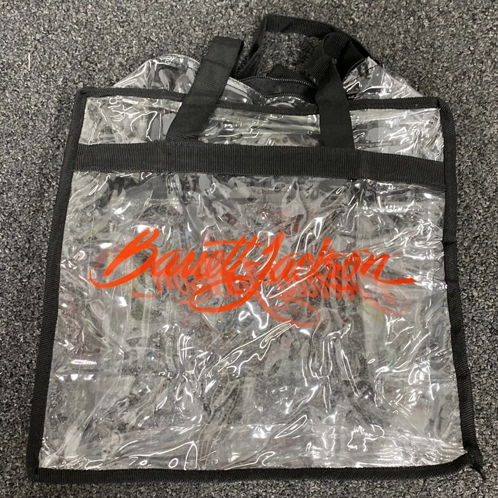 Barrett Jackson clear tote bag zip top concert sporting event NEW - Image 3