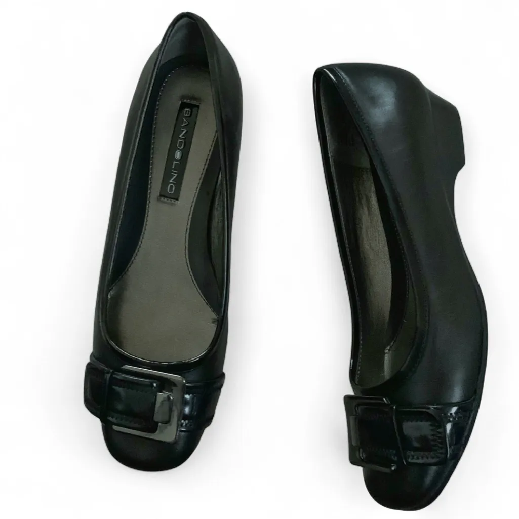 BANDOLINO BD HOLDEN BLACK FLATS WITH BUCKLE SZ 6 BRAND NEW W/BOX - Image 2