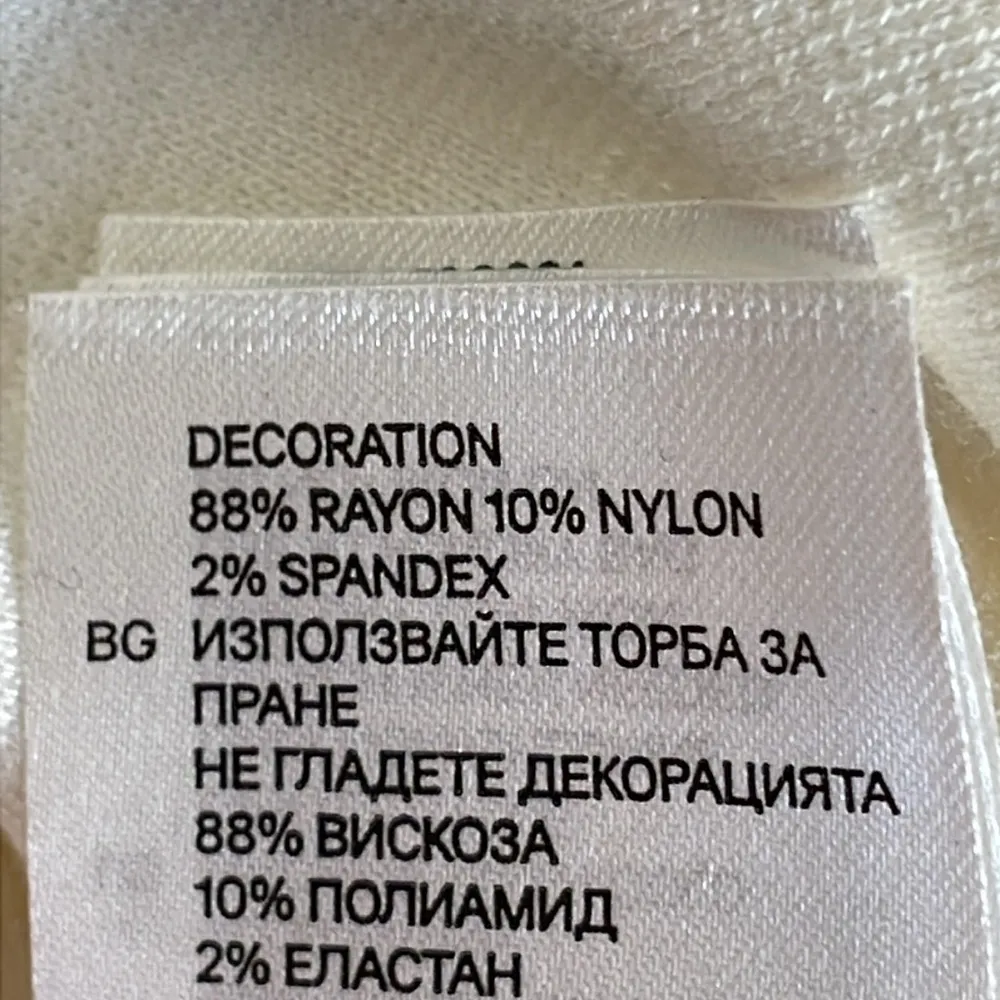 H&M White Jersey Knit Pearl Dress - Image 9