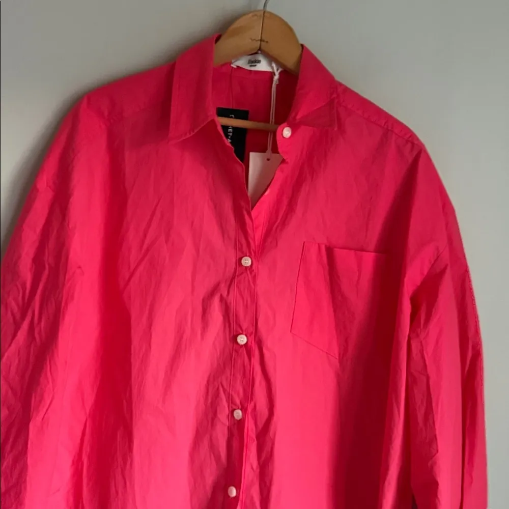 NEW THE FRANKIE SHOP Melody Oversized Organic Cotton-Poplin Shirt XS/S - Image 6