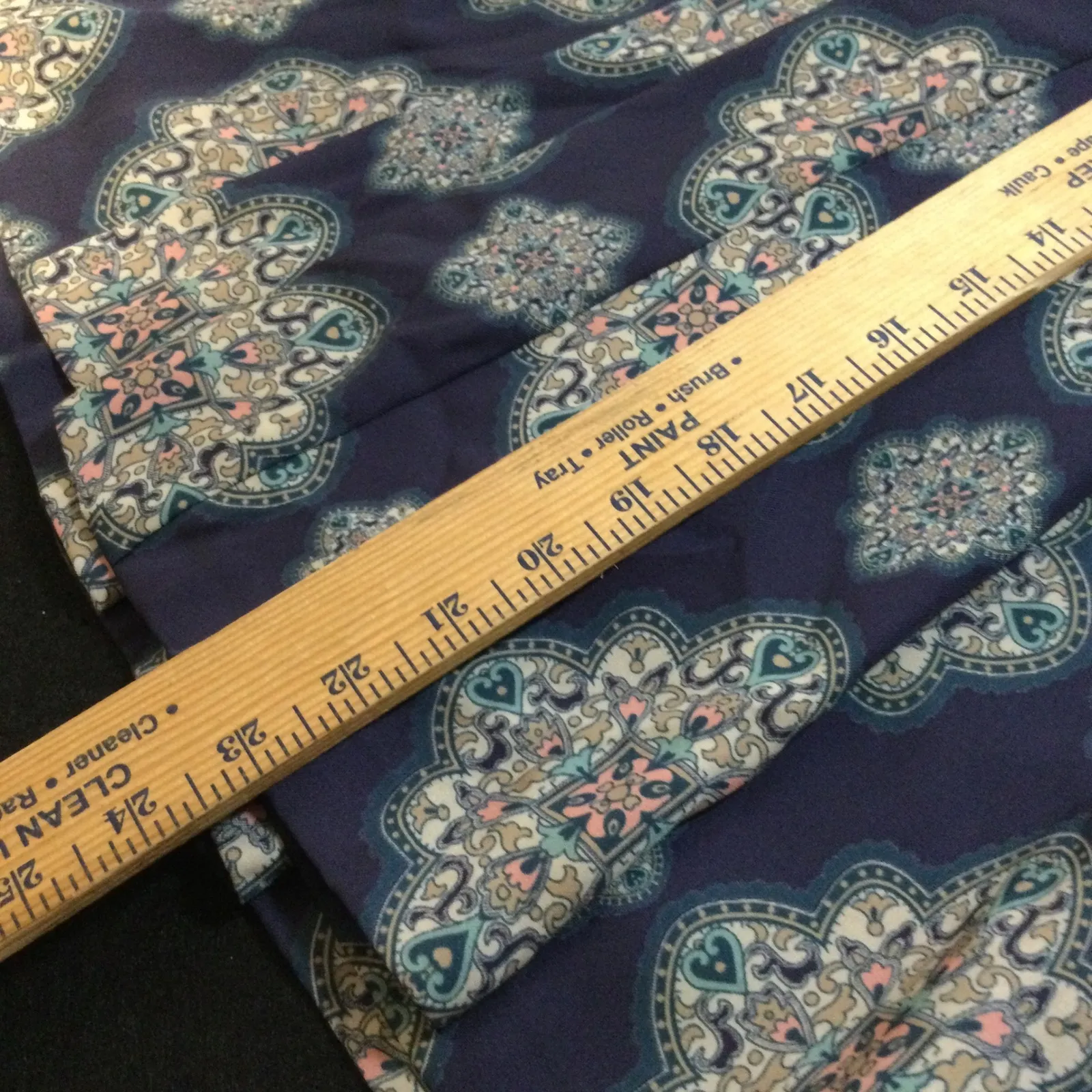 Ann Taylor Women's Navy Blue Medallion Print Flared Skirt Boho‎ Festival Size 6 - Image 5