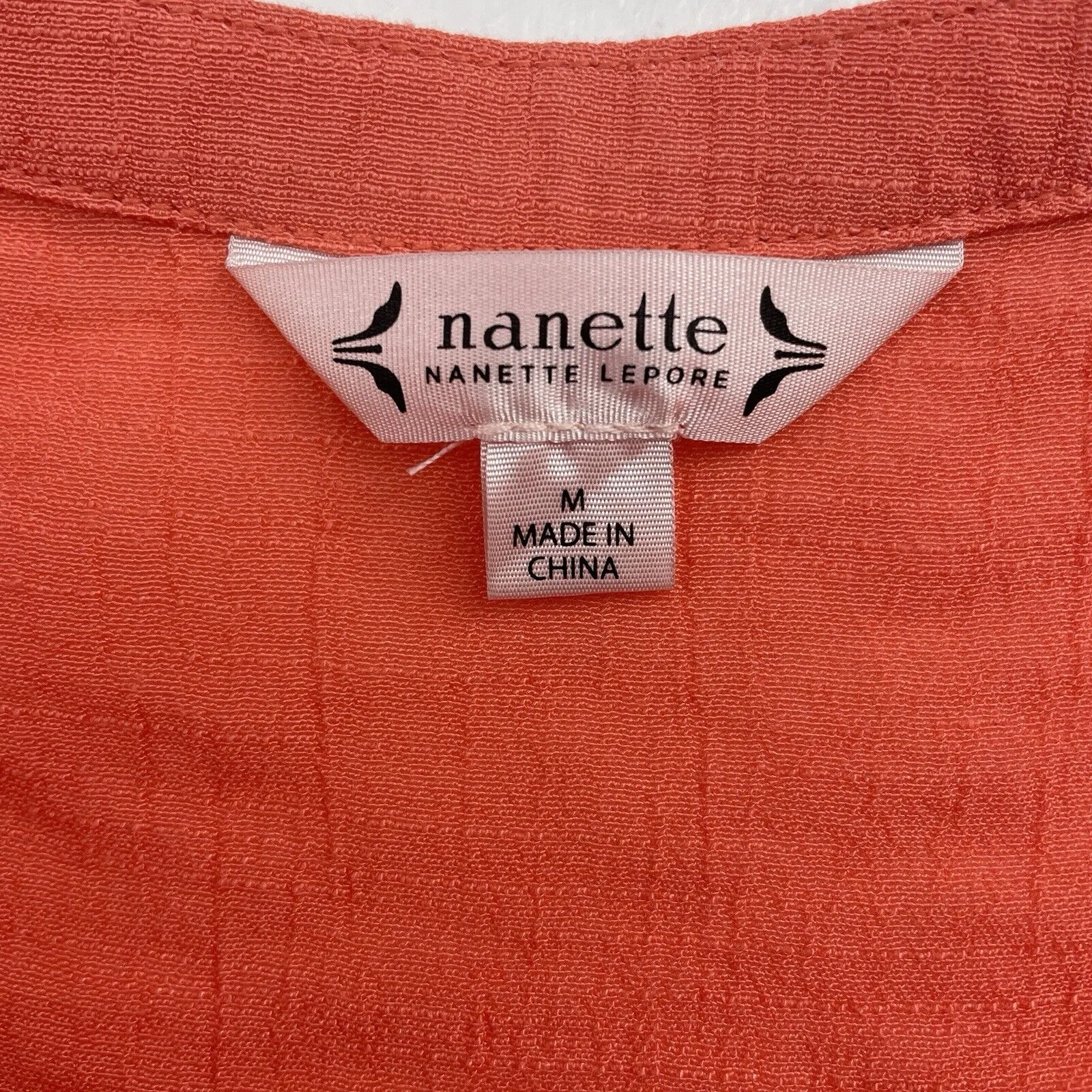 Nanette Lepore Sz M Button Down Shirt Long Sleeve Smocked Yolk Top Gauzy Blouse - Image 10