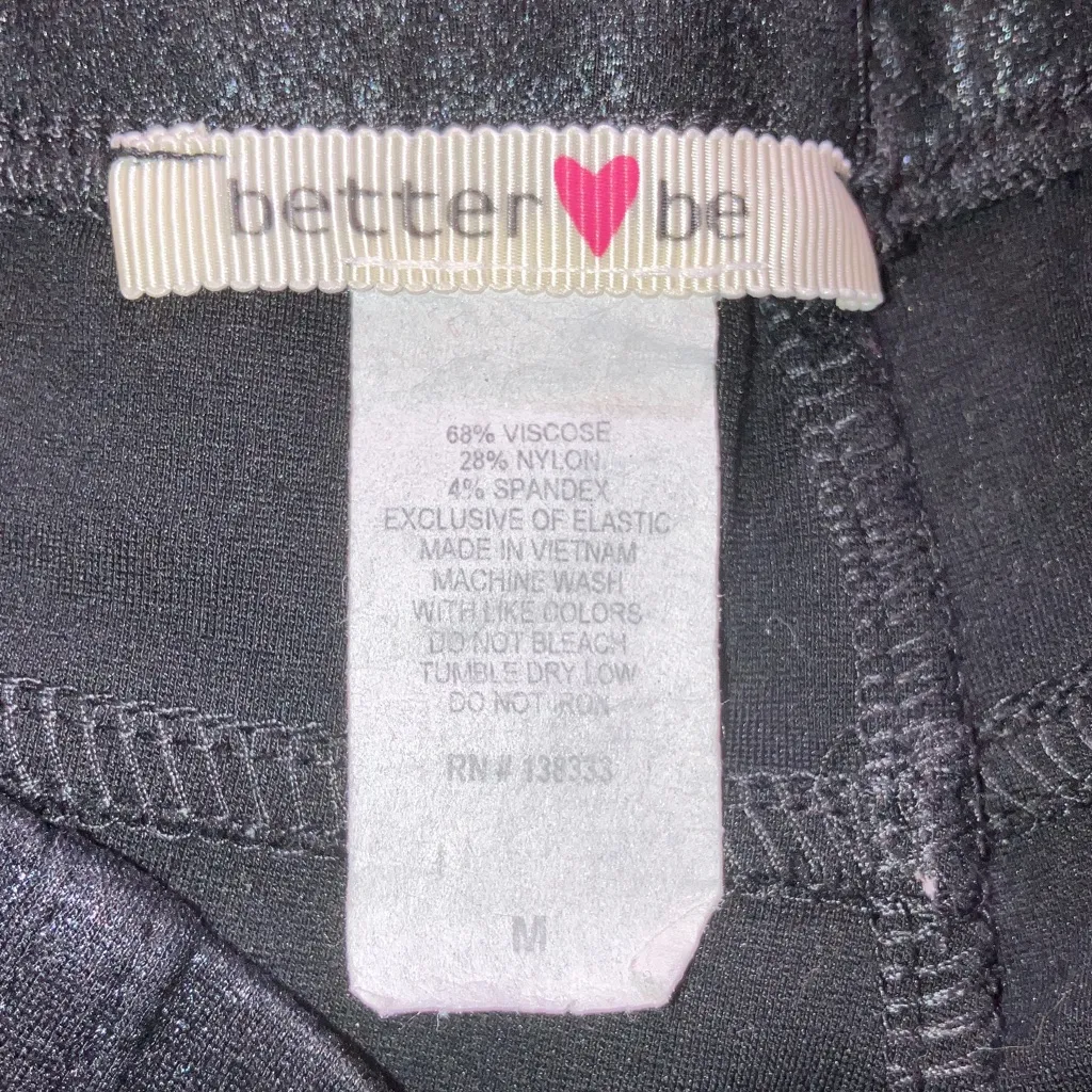 🔹4 for $30 Better Be Glossy Black Leggings, Medium - Image 4