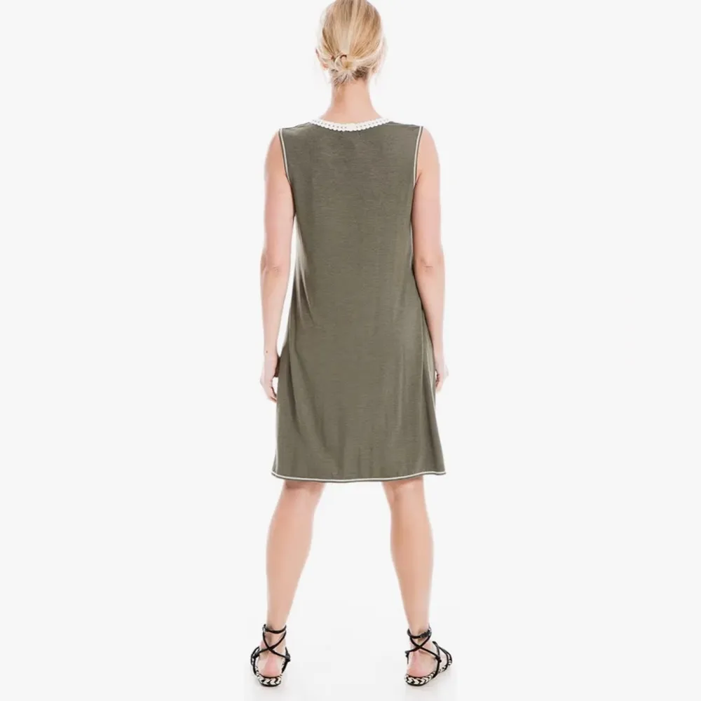 Max Studio Women's Crochet Trim Knit A-line Dress - Image 3