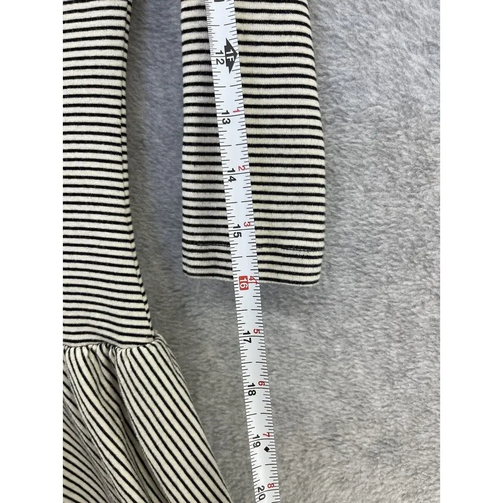 Lauren Ralph Lauren Women's Striped Dress Tiered Size XS Black White Long Sleeve - Image 5
