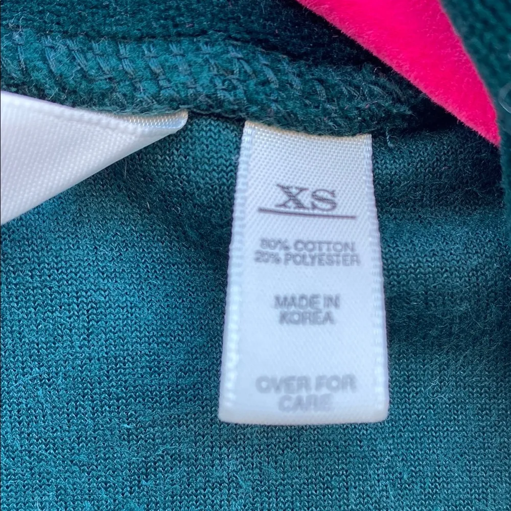 Vintage 90s  Dark Green Pajama Set Luxurious Sleepwear Size XS - Image 3