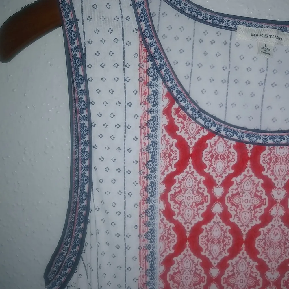 Max Studio L Sleeveless Boho Granny Quilt Patchwork Pullover Dress - Image 10