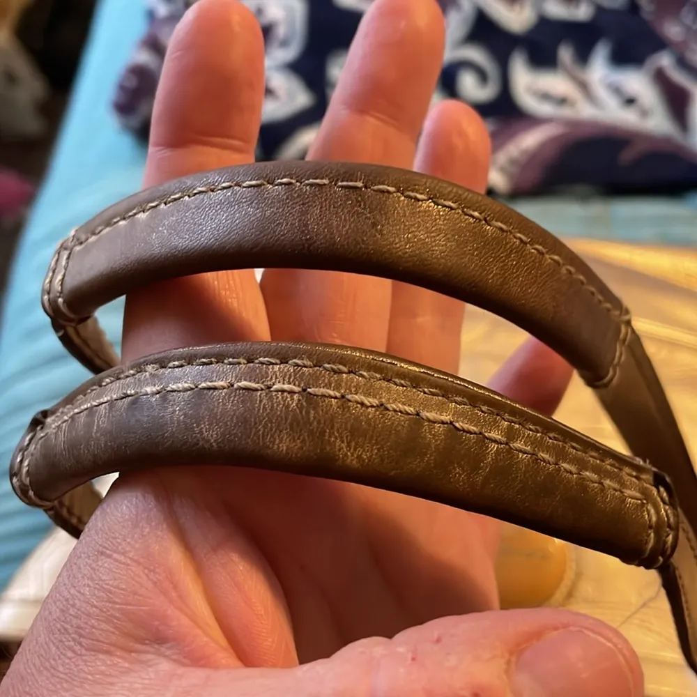 Coach F18877 Gold Metallic Signature Stripe Stitch Leather Tote Bag - Image 11