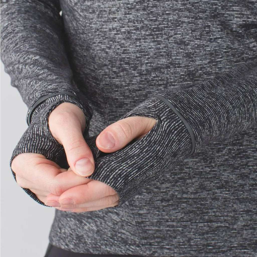 Kanto Catch Me Run 1/2 Zip We Stripe Black Heathered Pullover Sweater - Image 5