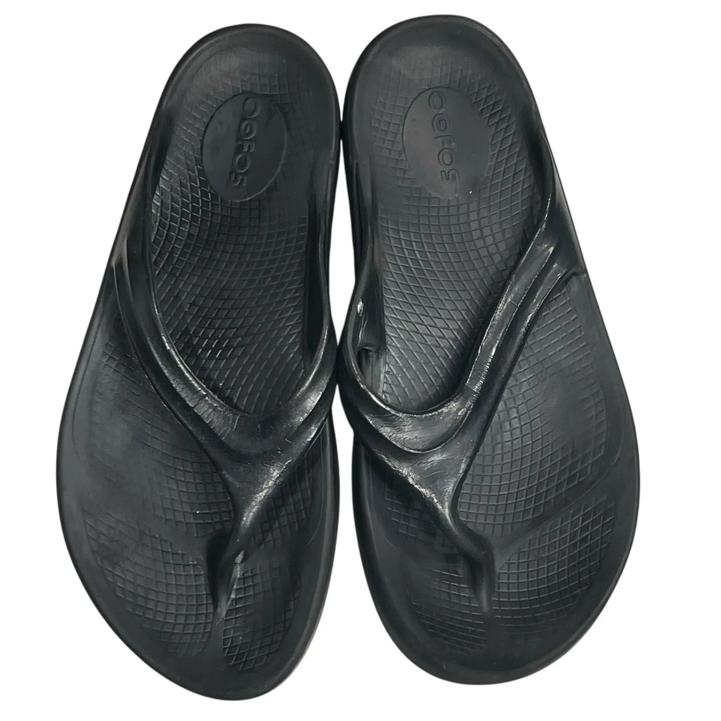 Oofos Oolala Recovery Sandals Womens 9 Black Oofoam Lightweight Comfort Casual - Image 2
