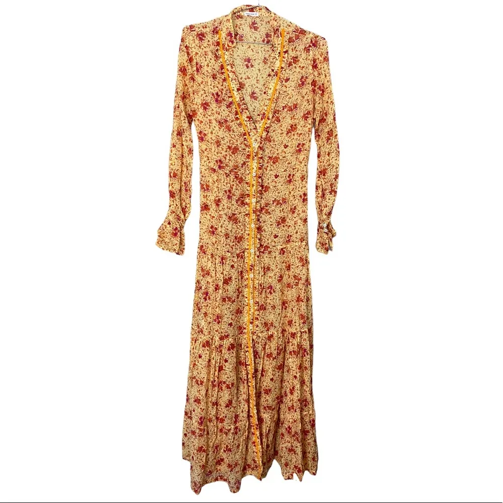 Poupette St. Barth Women's Rita Floral Long Sleeve Maxi Dress NWOT - Image 2