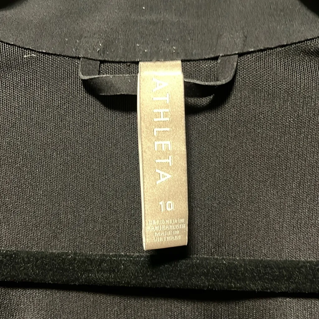 ATHLETA Interstellar Blazer, Zip Pocket, Snap Closure, Black, Size 10 - Image 8