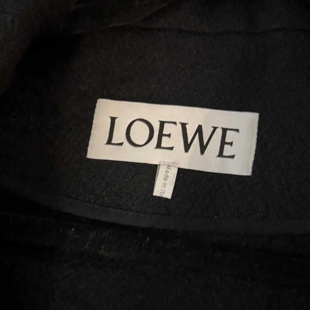 Black Loewe wool military cape - Image 7