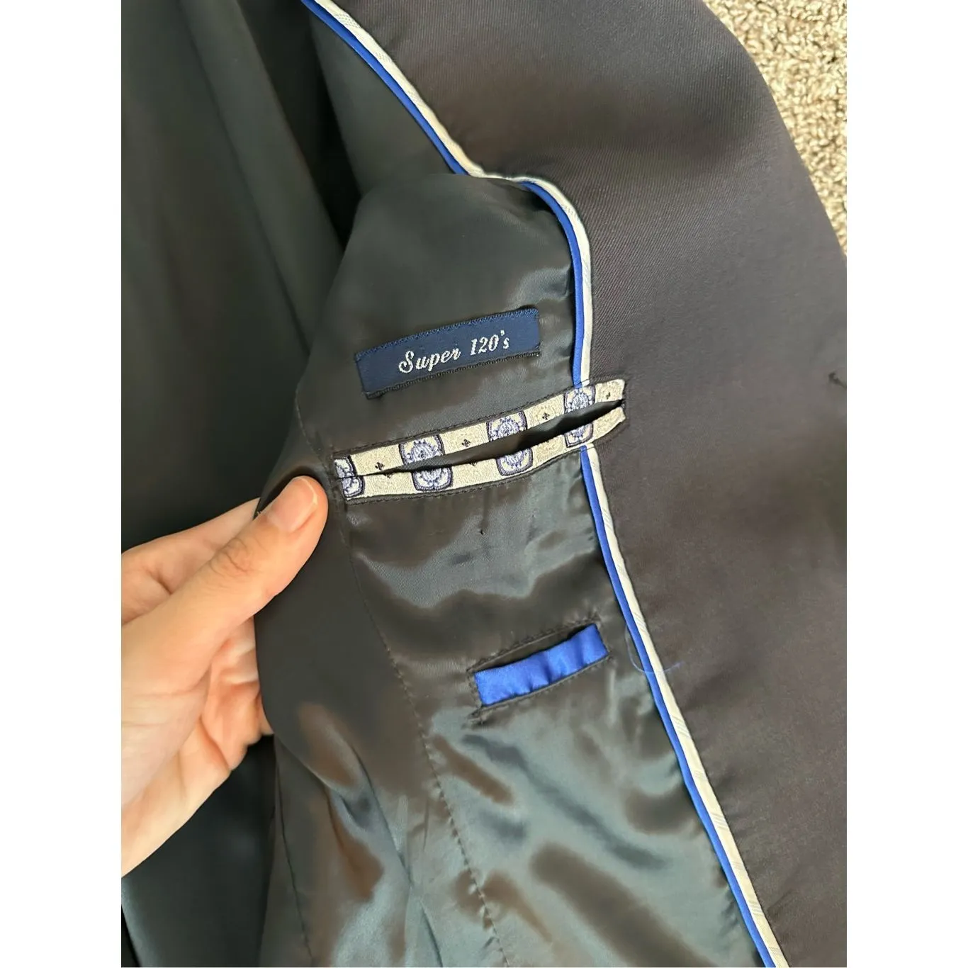 J. Crew 100% Wool Lining Two Button Blazer Super 120’s Jacket Gray Size 2 - Image 6