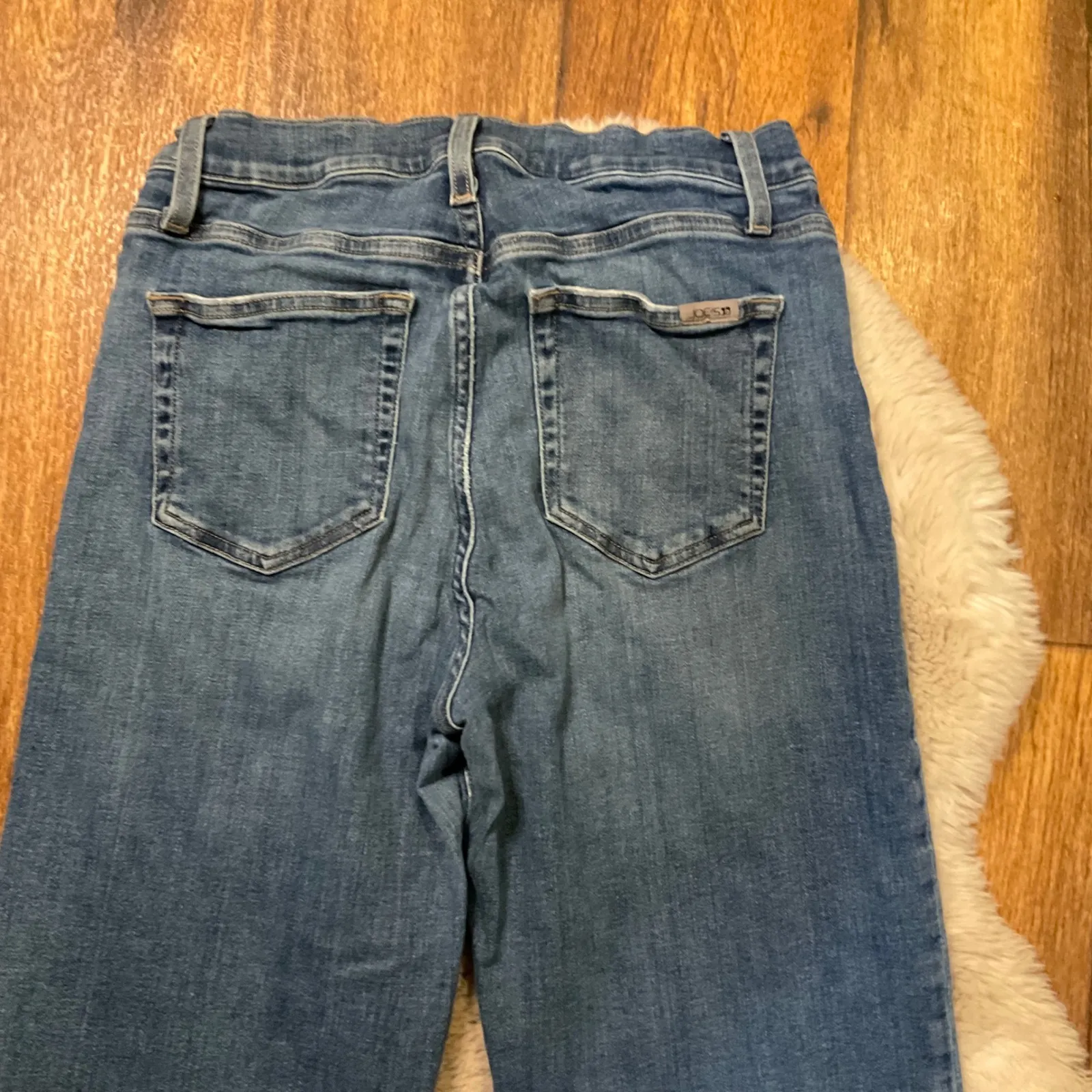 Joes Renee Jeans Size 30 Denim High Rise Wide Leg Raw Hem Medium Blue Womens - Image 8