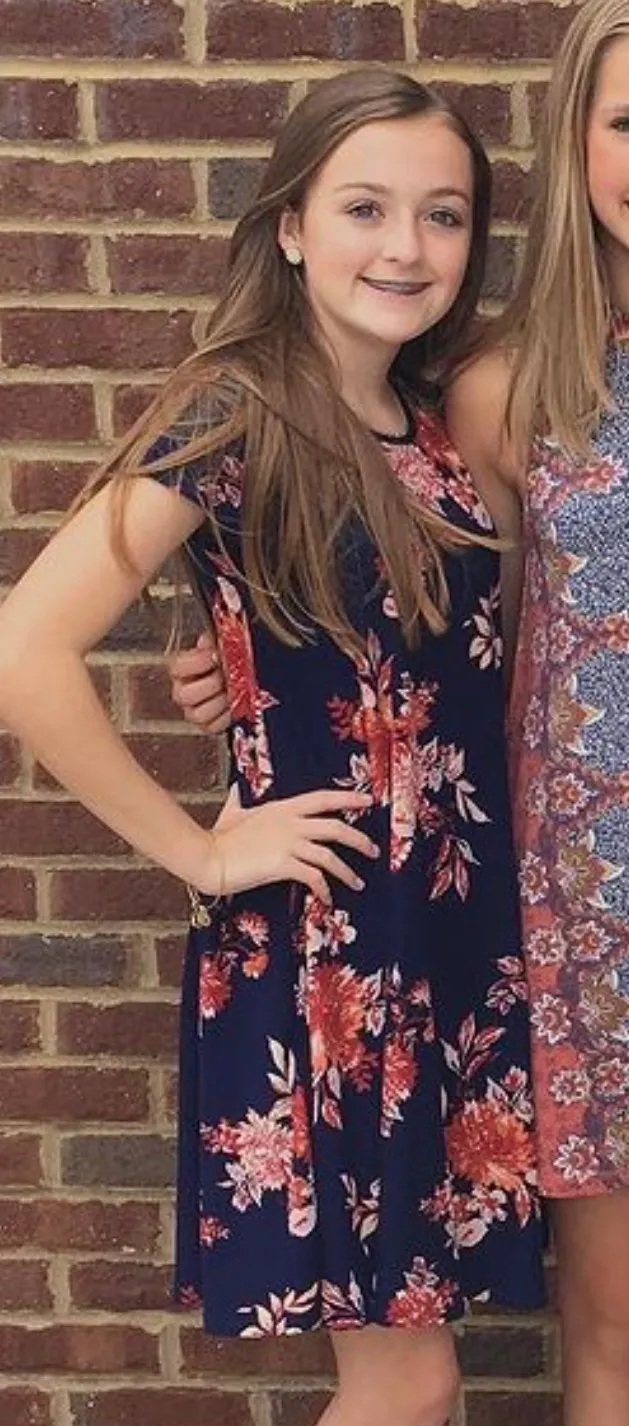 Floral Dress Blue Size XXS - Image 3