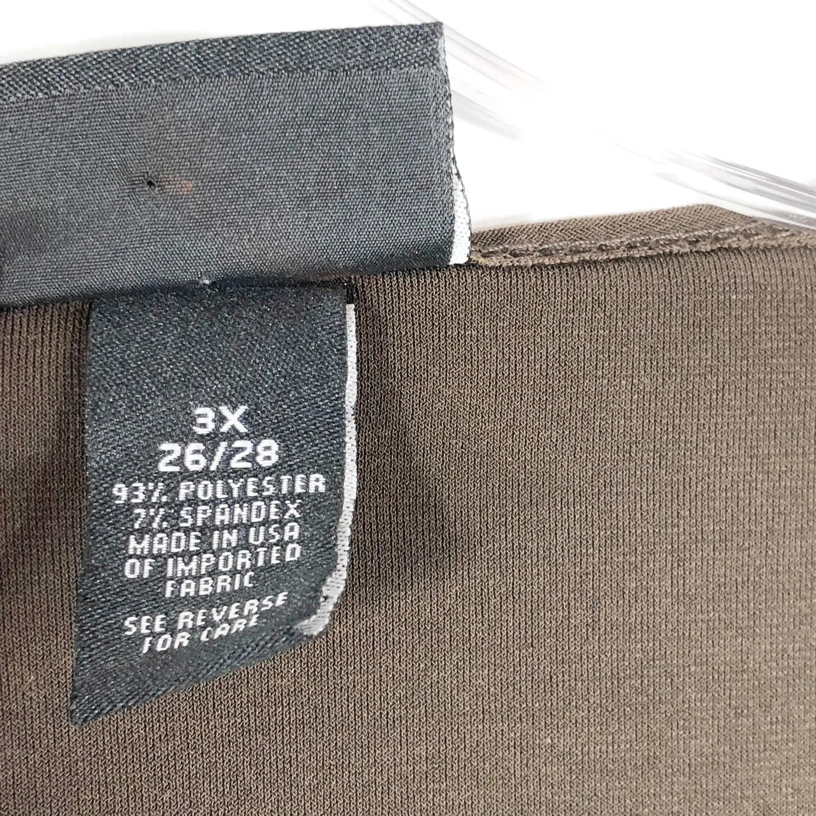 Maggie Barnes Plus Size 3X Top 26W 28W Blouse Brown Blue Draped Layered 385 - Image 4