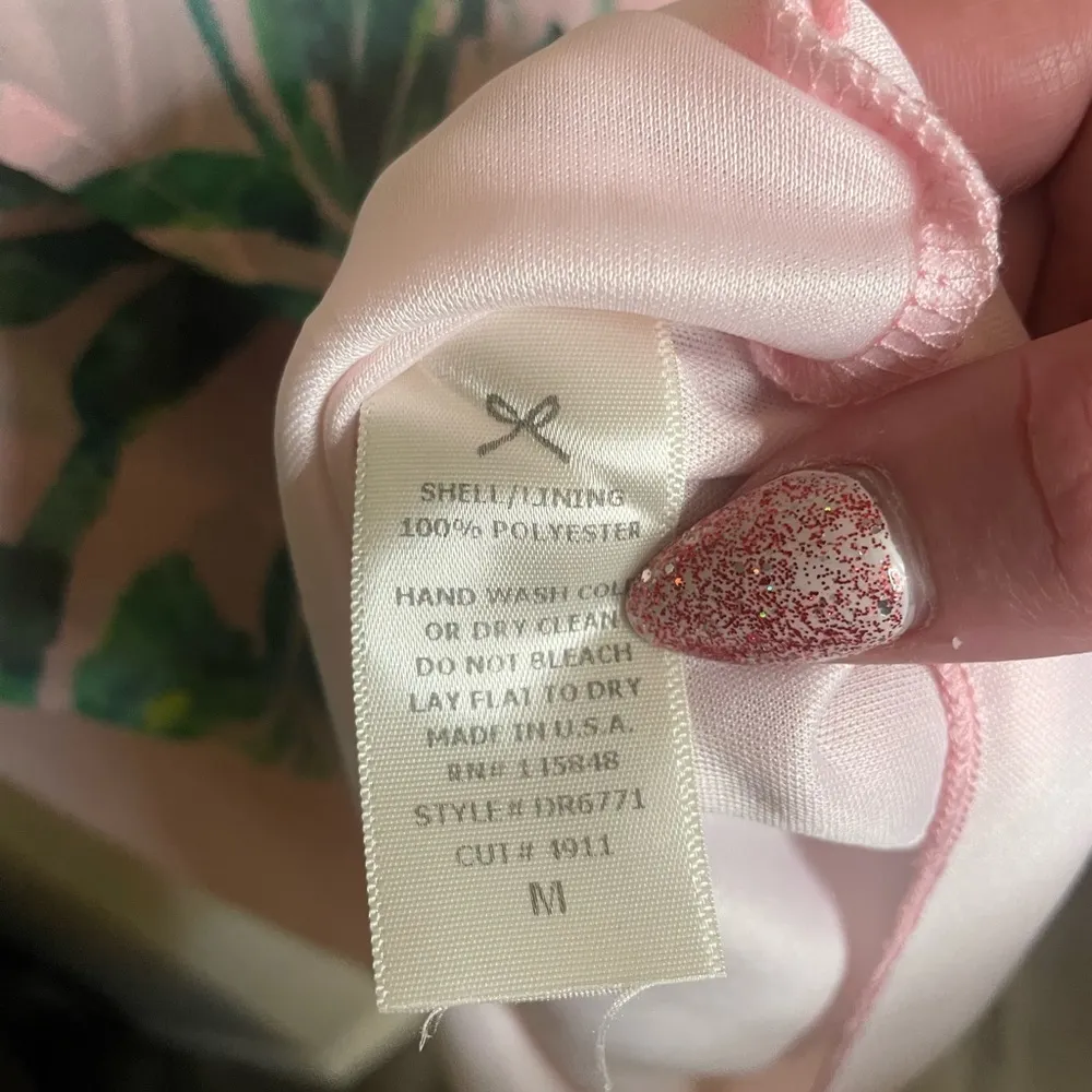 EVERLY Mini Dress women small floral shift slip cutout satin chiffon criss cross - Image 7