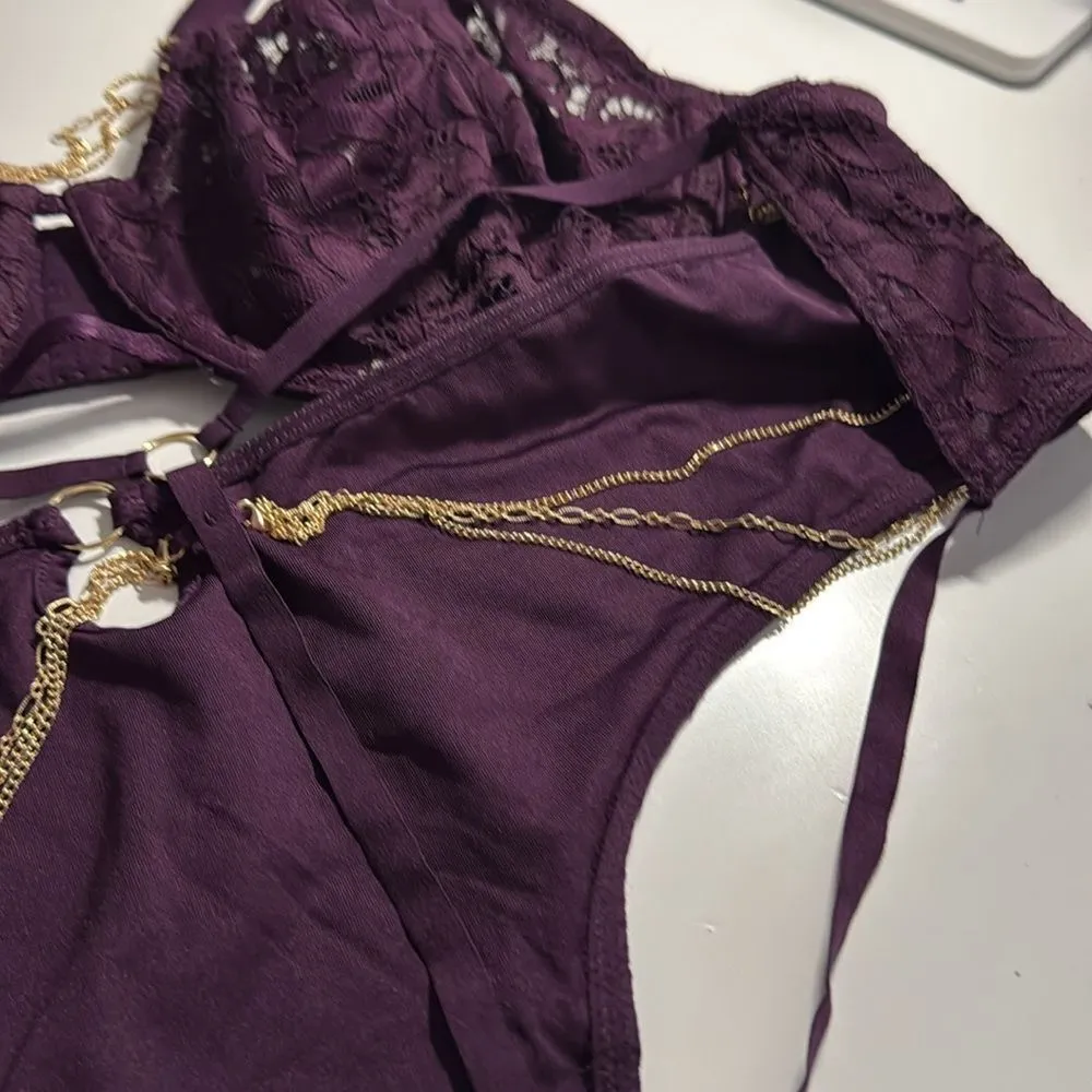 Cacique Purple  Lace set Intimates NWT - Image 8