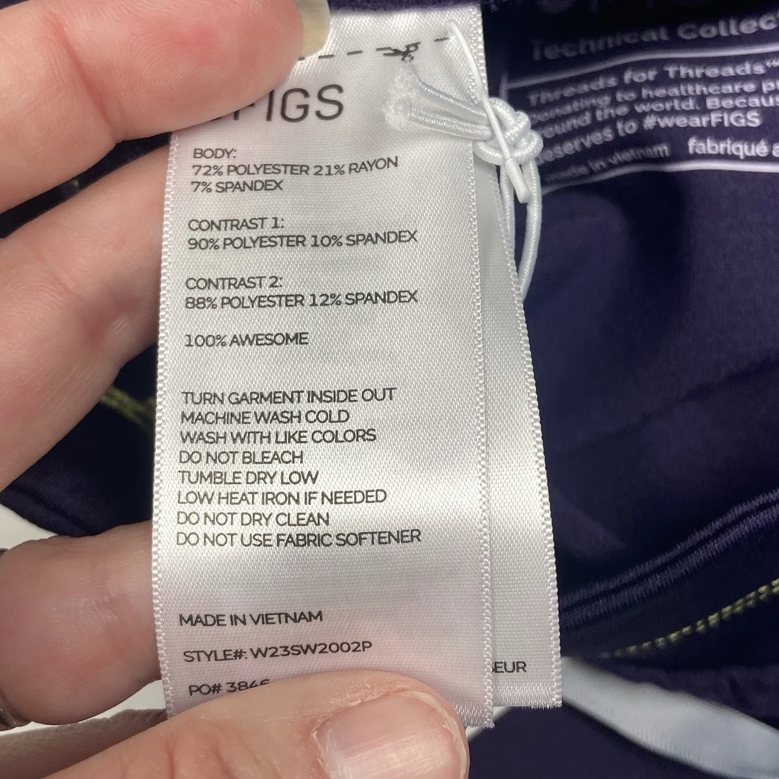 Figs Scrub Pants Women's Size XXS Petite Soeng Purple NEW Pockets Drawstring - Image 6