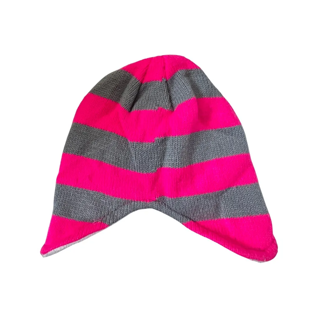 🪩4/$20!! Breast cancer awareness beanie pink/grey winter hat 🪩4/$20!! Pink - Image 2