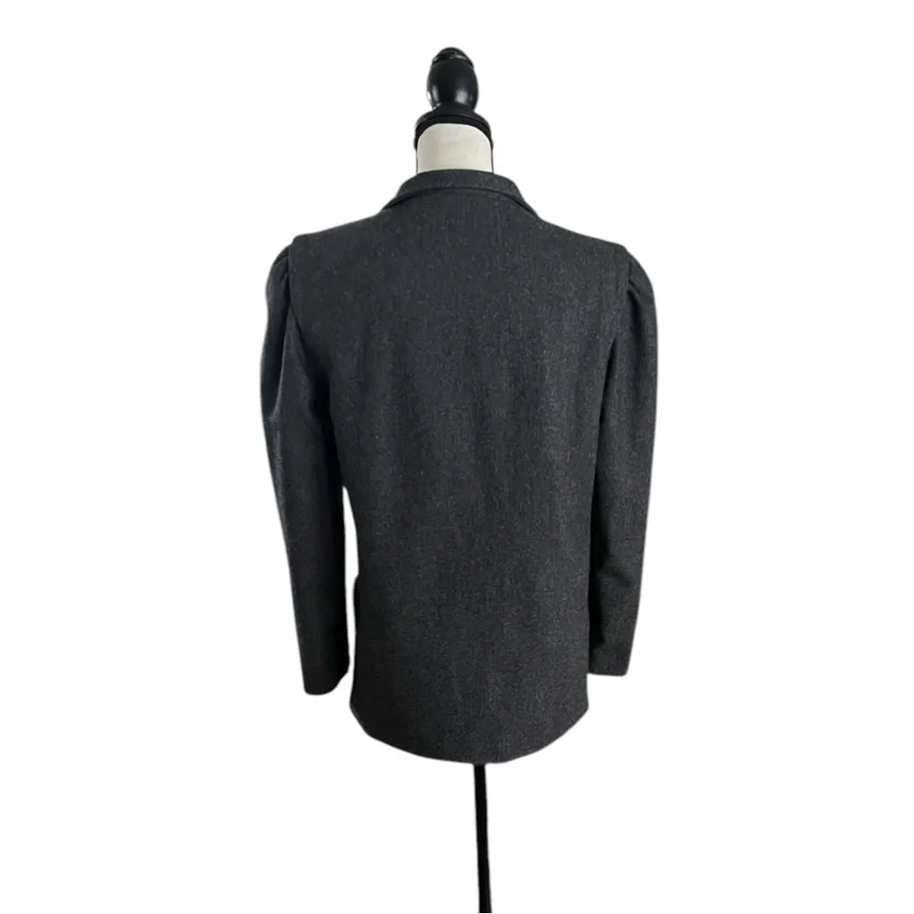 Vintage Jones  New York Wool Gathered  puff shoulder sleeves Dressy Blazer.SZ.10 - Image 4
