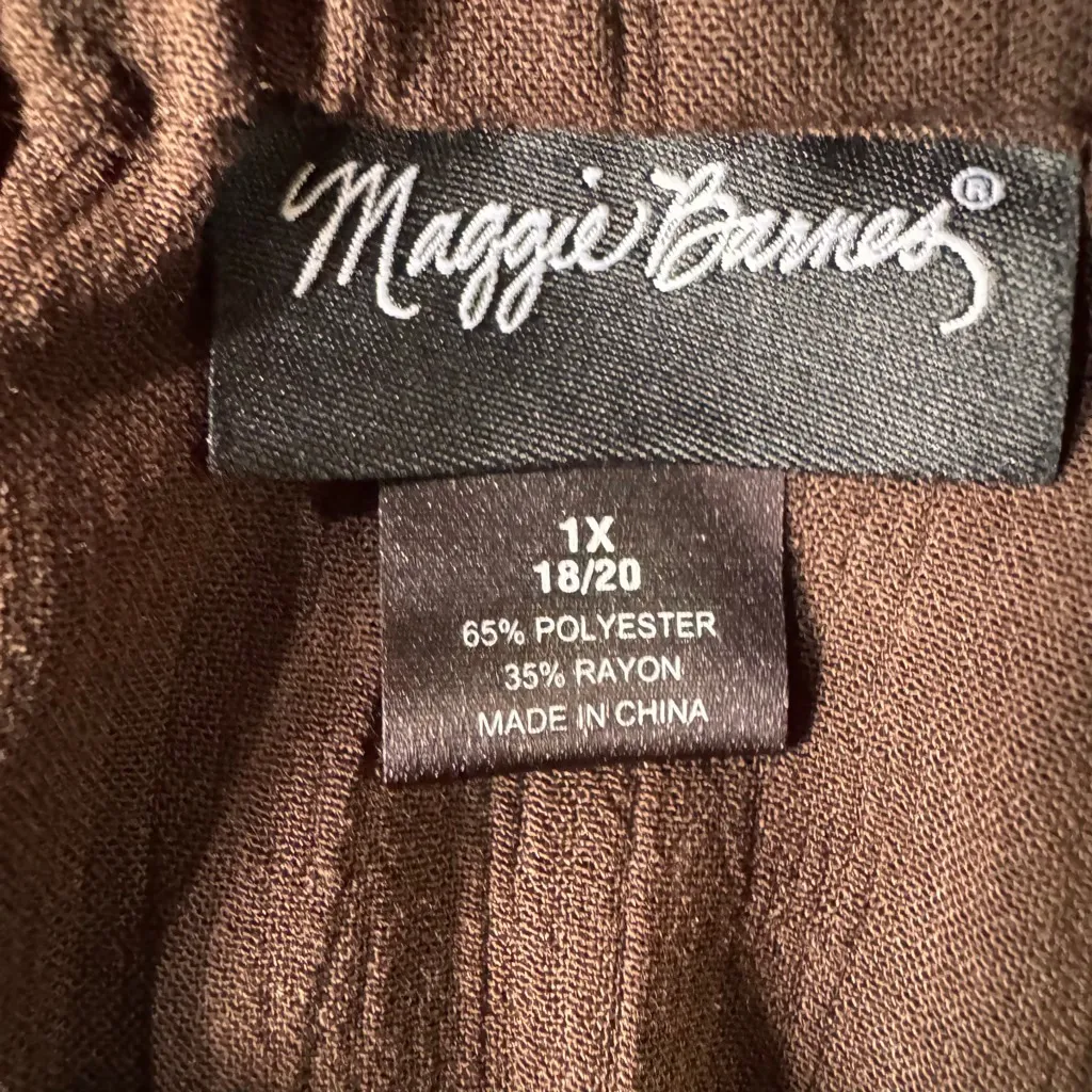 Vintage Brown Tiered Prairie Skirt Gauzy Lightweight Boho Peasant Maggie Barnes - Image 3