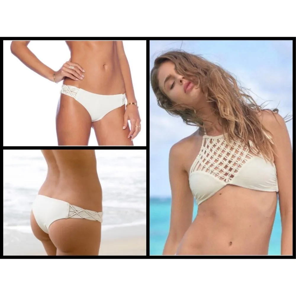 💕MIKOH💕 Macrame Woven Bikini Set ~ Bone XL NWT - Image 8