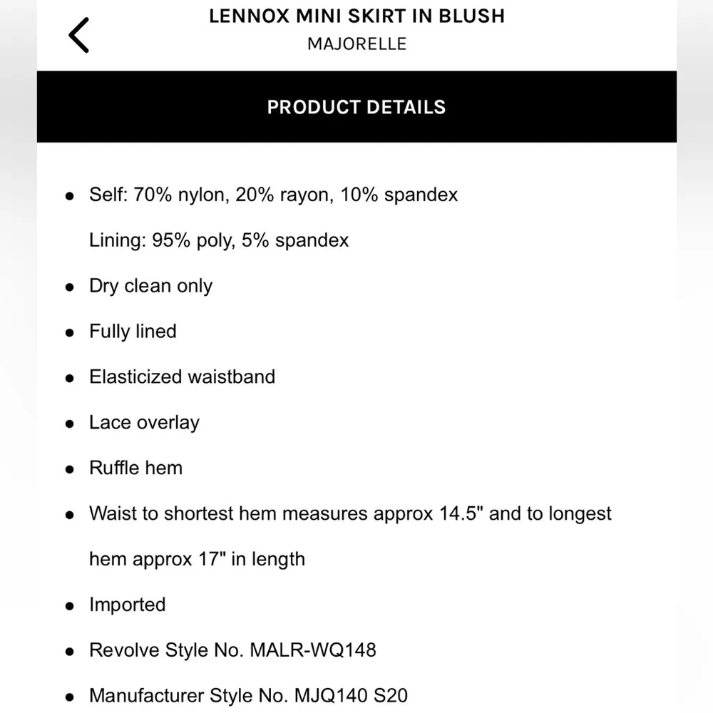 Lennox Mini Skirt in Blush - Image 5