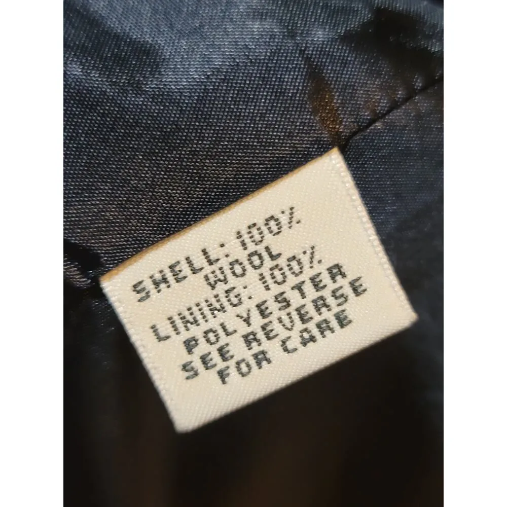 Josephine Chaus 2 Piece Blazer & Skrit Suit Womens 12 Blue 100% Wool Long Sleeve - Image 6