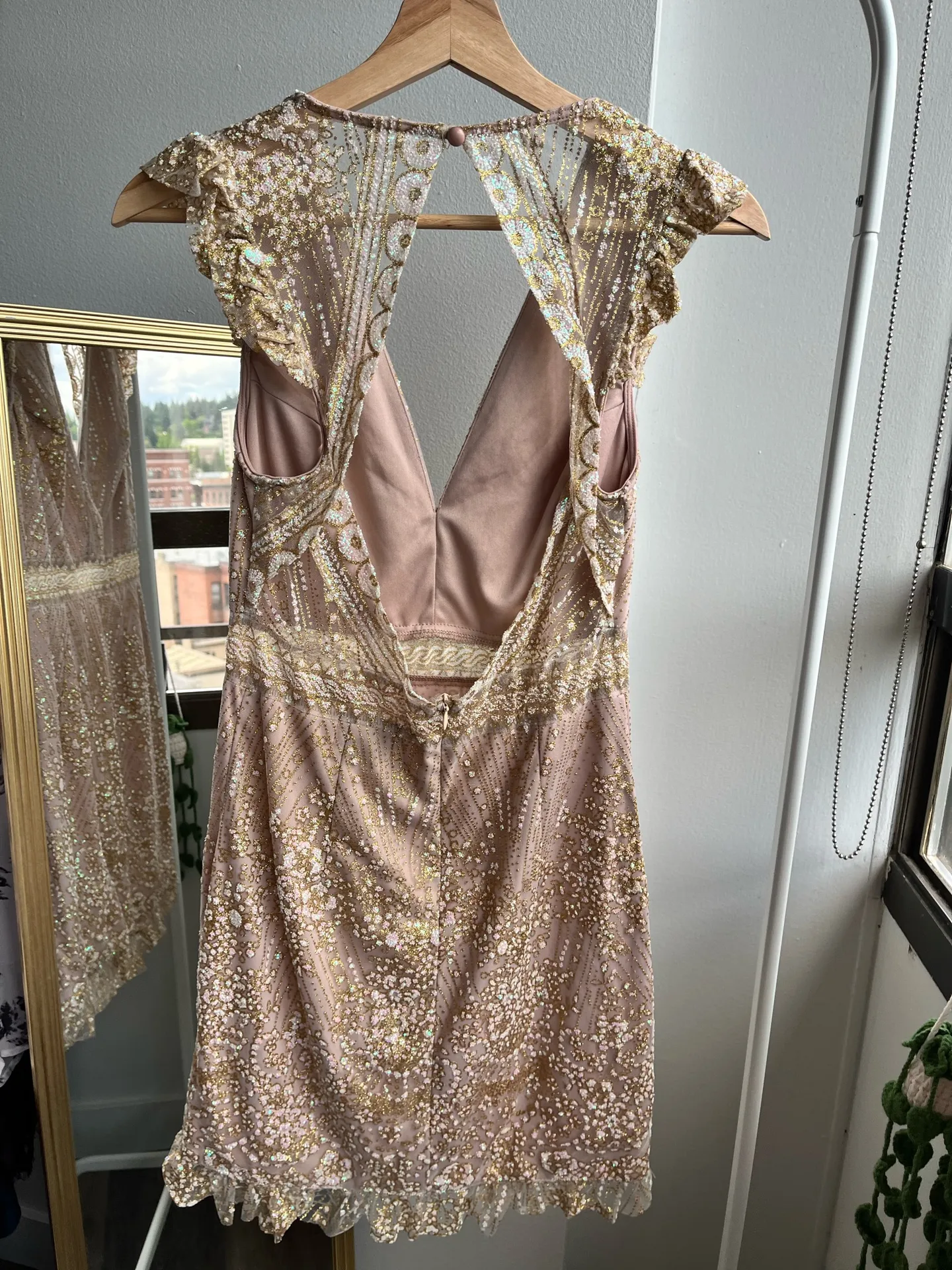 Hello Molly Pink Sparkly Mini Dress - Image 7