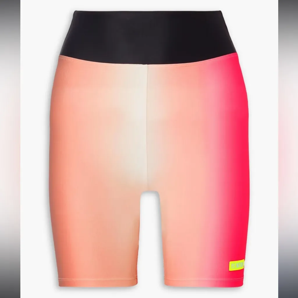P.E NATION Momentum dégradé stretch bike athletic shorts size small Black - Image 2